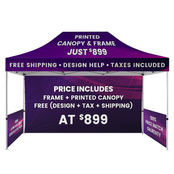 custom 10x15 printed canopy tent 